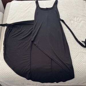 🖤✨ SHEIN Black Asymmetrical Drape Side-Tie Dress | Size Small✨